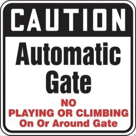 Accuform CAUTION SAFETY SIGN AUTOMATIC GATE  FRS512RA FRS512RA